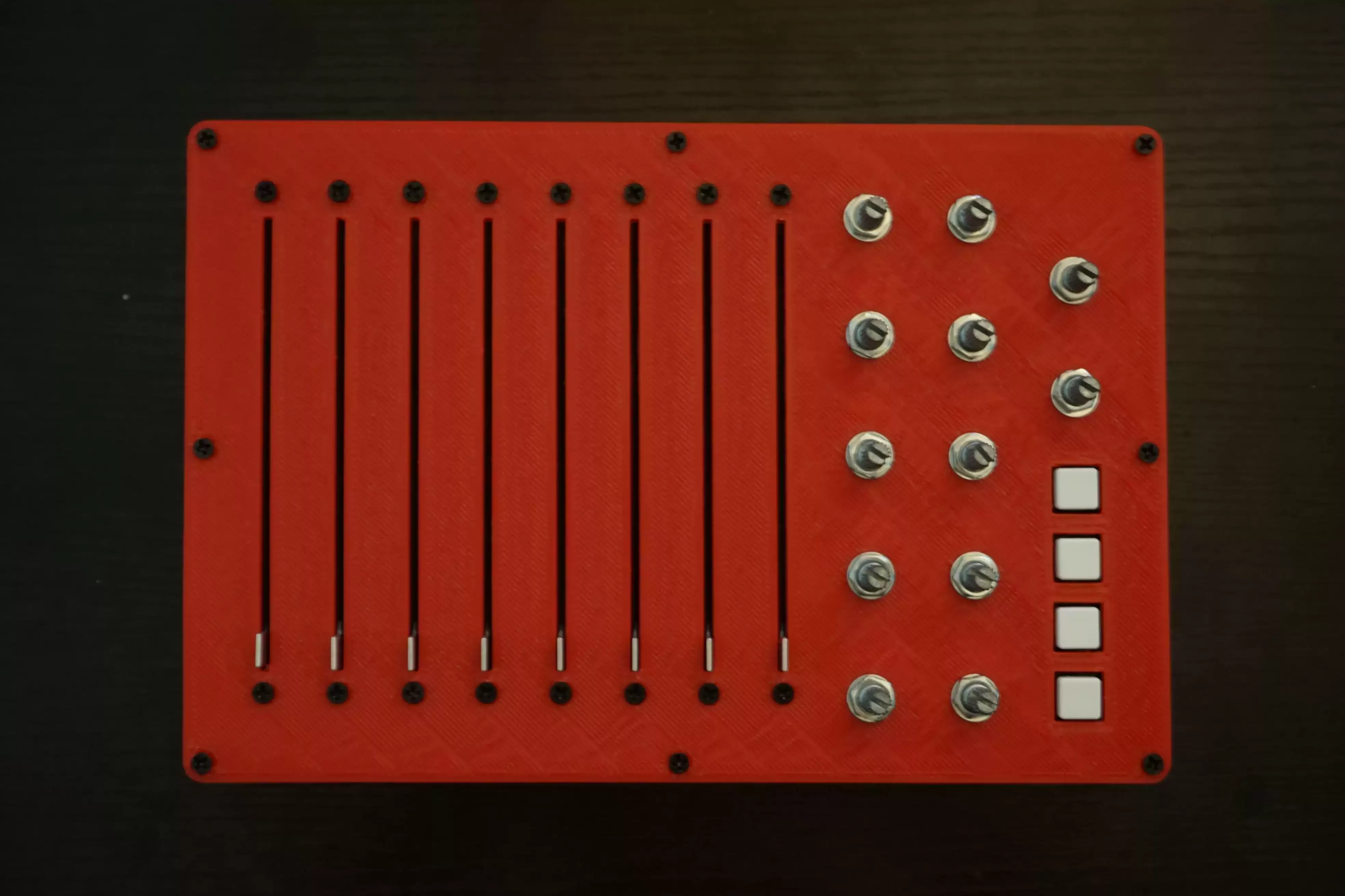 Customized MIDI Control Device With 8 Sliders 12 Rotary Knobs 4 Keys Envelope Expression Audio Mix Arrangement Equipment