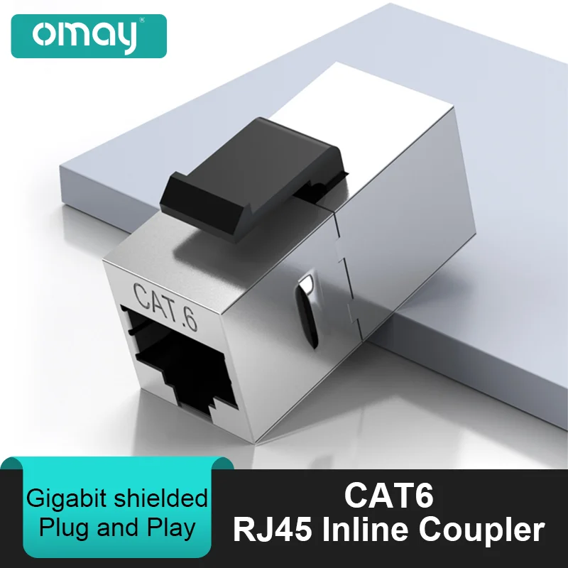 CAT6 Keystone Jack Coupler Shielded RJ45 Connector STP In-line Keystone Module Adapter Couplers