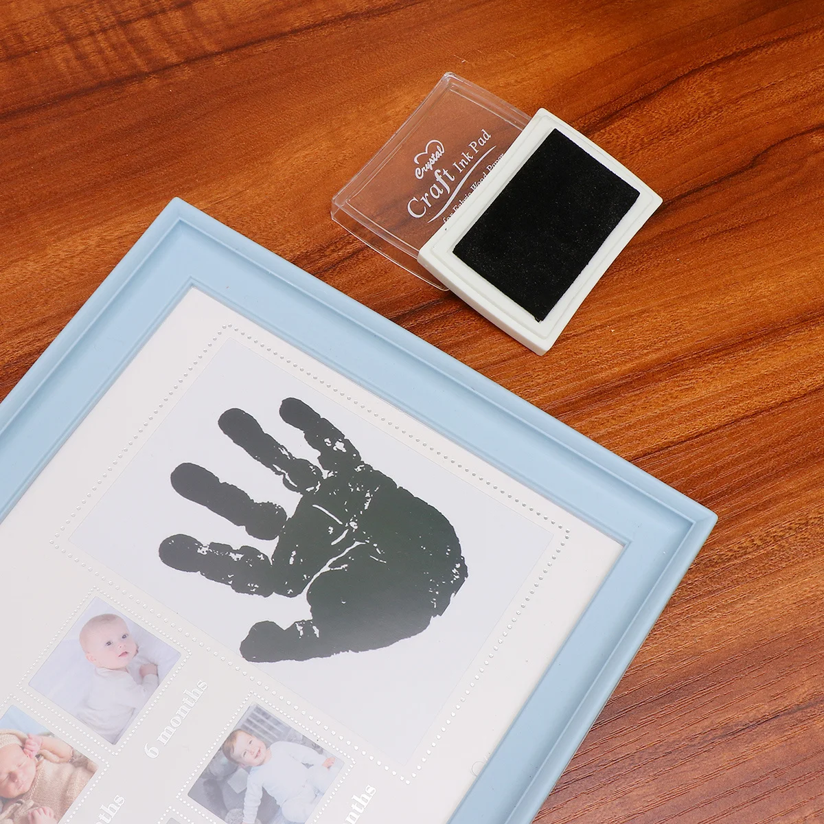 1 stks baby groei record fotolijst handafdruk display houder baby geheugen aandenken pasgeboren frame