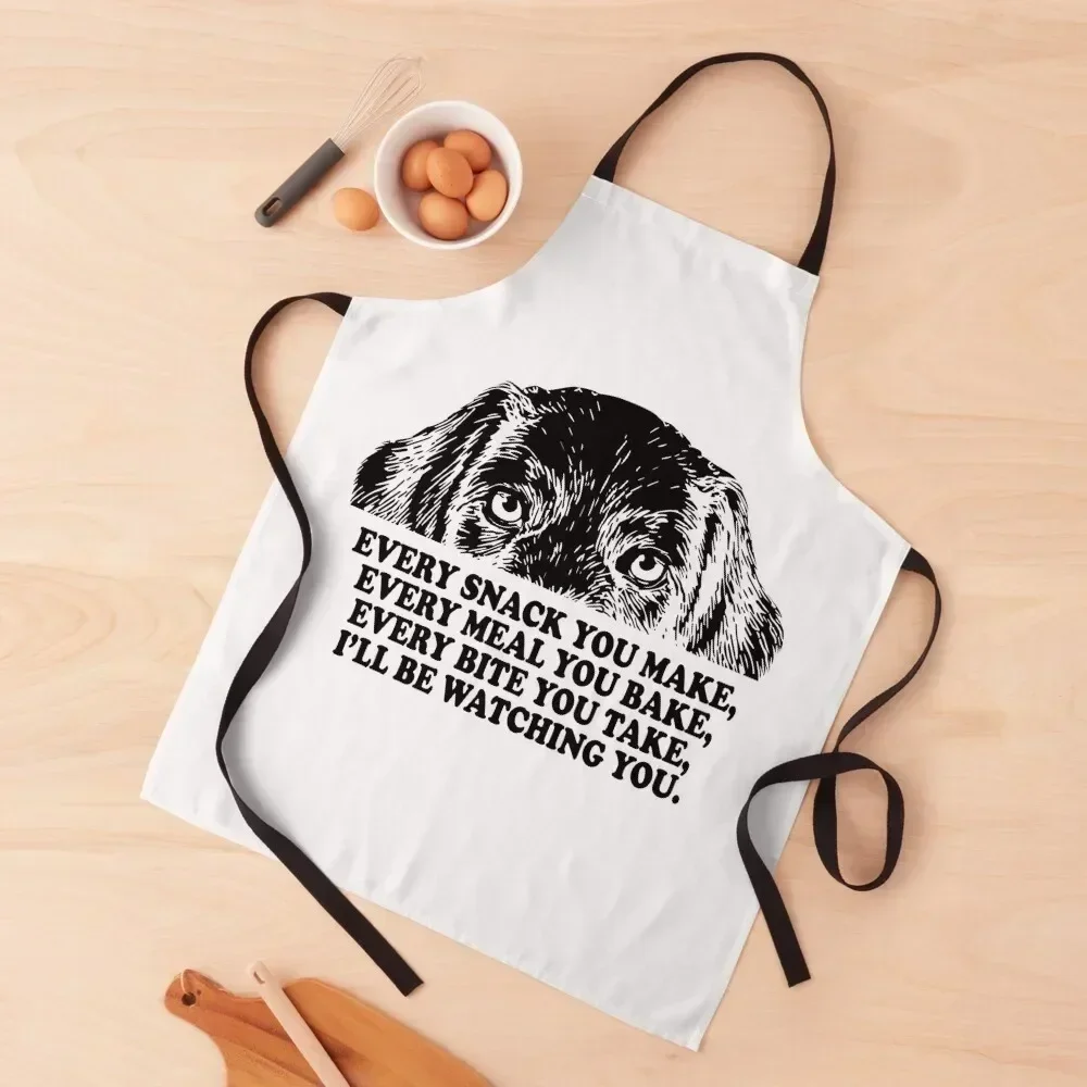 

Dog Watching Snack Meal Bite Apron christmas decoration with pockets For Kitchen Women Kitchen And Home Items Apron