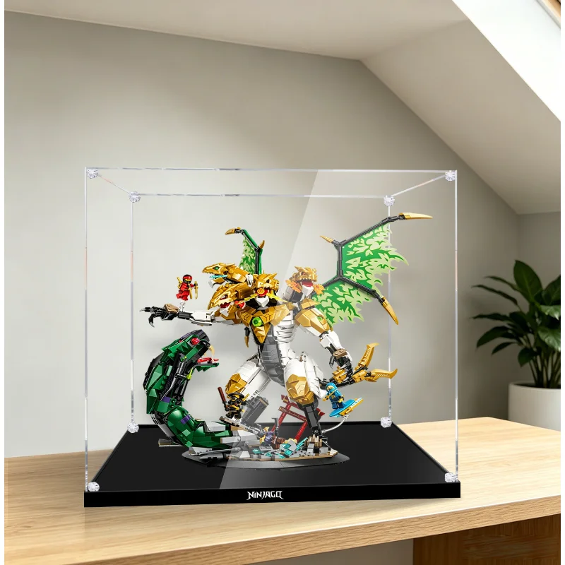 Suitable for Lego 71872 Ultra Dragon Battle  Acrylic Display Case 71872 Dust Proof Clear Storage (Excluding Lego set)Box