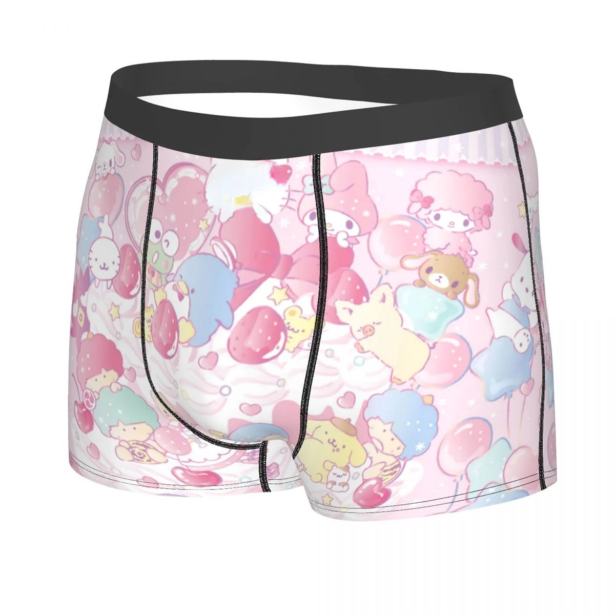 Custom Sugarbunnies Japanese Animation Underwear Men Breathbale Cartoon TV Boxer Briefs Polyester