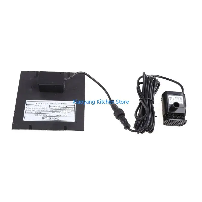 69HC Square Shaped Solar Water Fountain for Outdoor Pool Aquarium Garden Bath Fish for Tank Small Pond