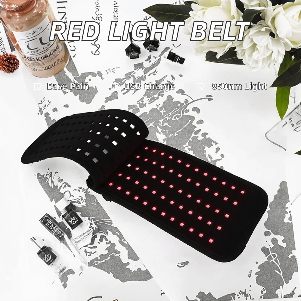 

NEWHome Use DC5V 660nm/850nm Red Light Therapy Belt Hand Held with 60 LEDs and 10W Power for Body Pain Relief