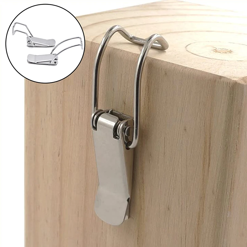 Serrure à loquet Lron en acier inoxydable 201, boîte métallique, verrouillage long, loquet interdit, charnières structurées, accessoires de quincaillerie pour meubles