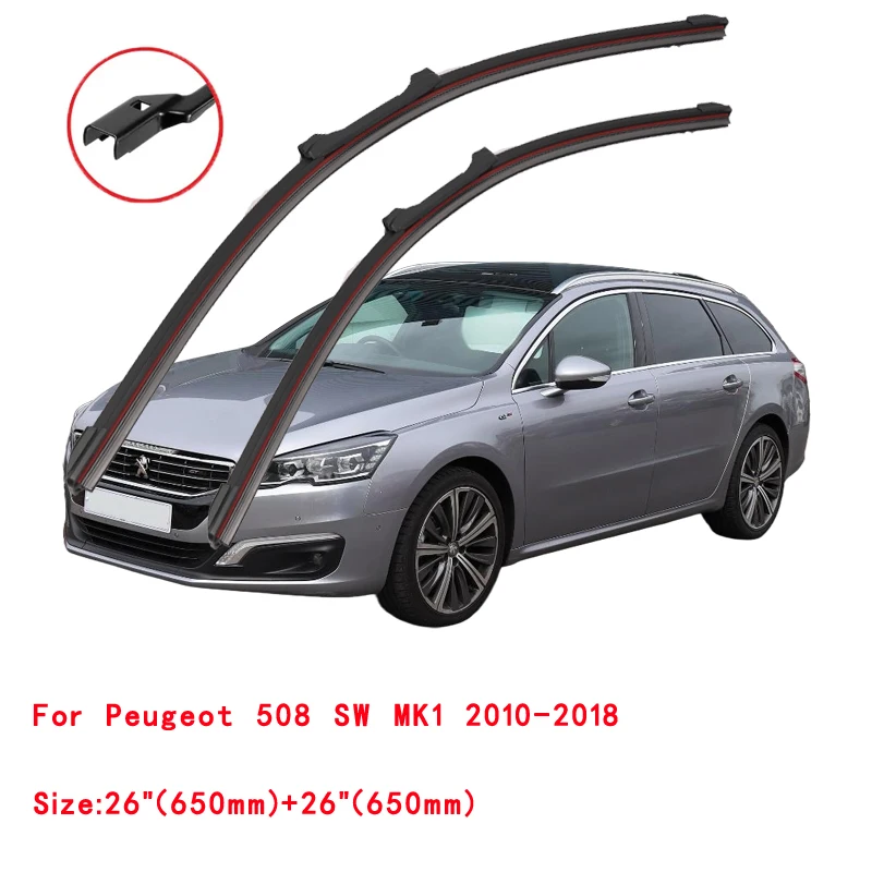 For Peugeot 508 508sw 508RXH 2010~2018 Windscreen Windshield Accessories Window 2010 2011 2012 2013 2014 Car Front Wiper Blade