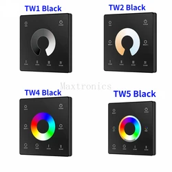 Controlador remoto de Panel de rueda táctil montado en suspensión, atenuador de 1 zona, Color único/RGB/RGBW/RGB + CCT, batería CR2032, para tira LED