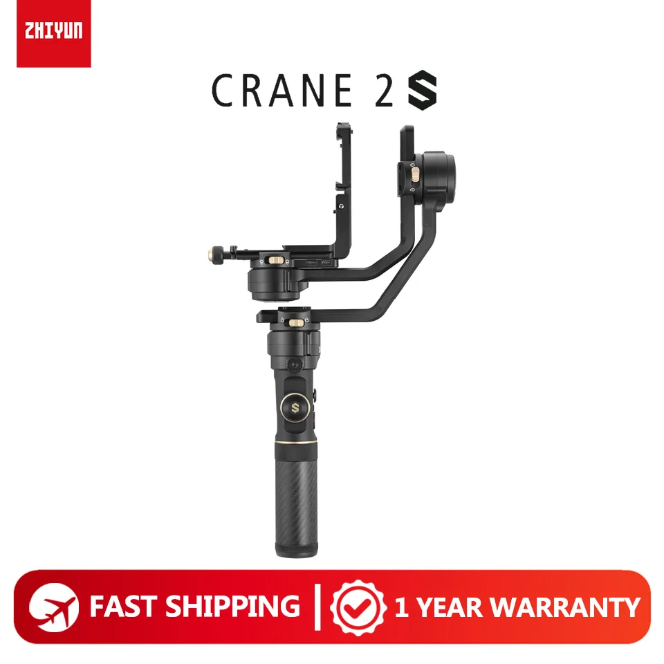 

ZHIYUN CRANE 2S 3-Axis Handheld Camera Gimbal Stabilizer Compatible with Sony Fuji Nikon DSLR Mirrorless Camera