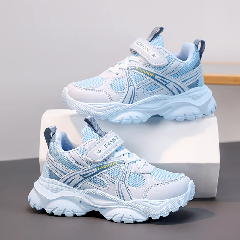 

Fashion Children Sneaker Girls Shoes Knit Fabric Lightweight Platform Kids Casual Sneaker Cute Girls Tennis Sports Shoes