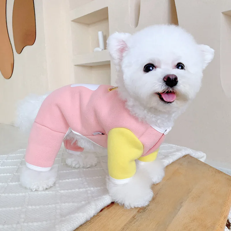 Small Dog Jumpsuit Rompers Winter Pet Clothing for Dog Costume Harness Coat Poodle Bichon Frise Schnauzer Pomeranian Dog Clothes