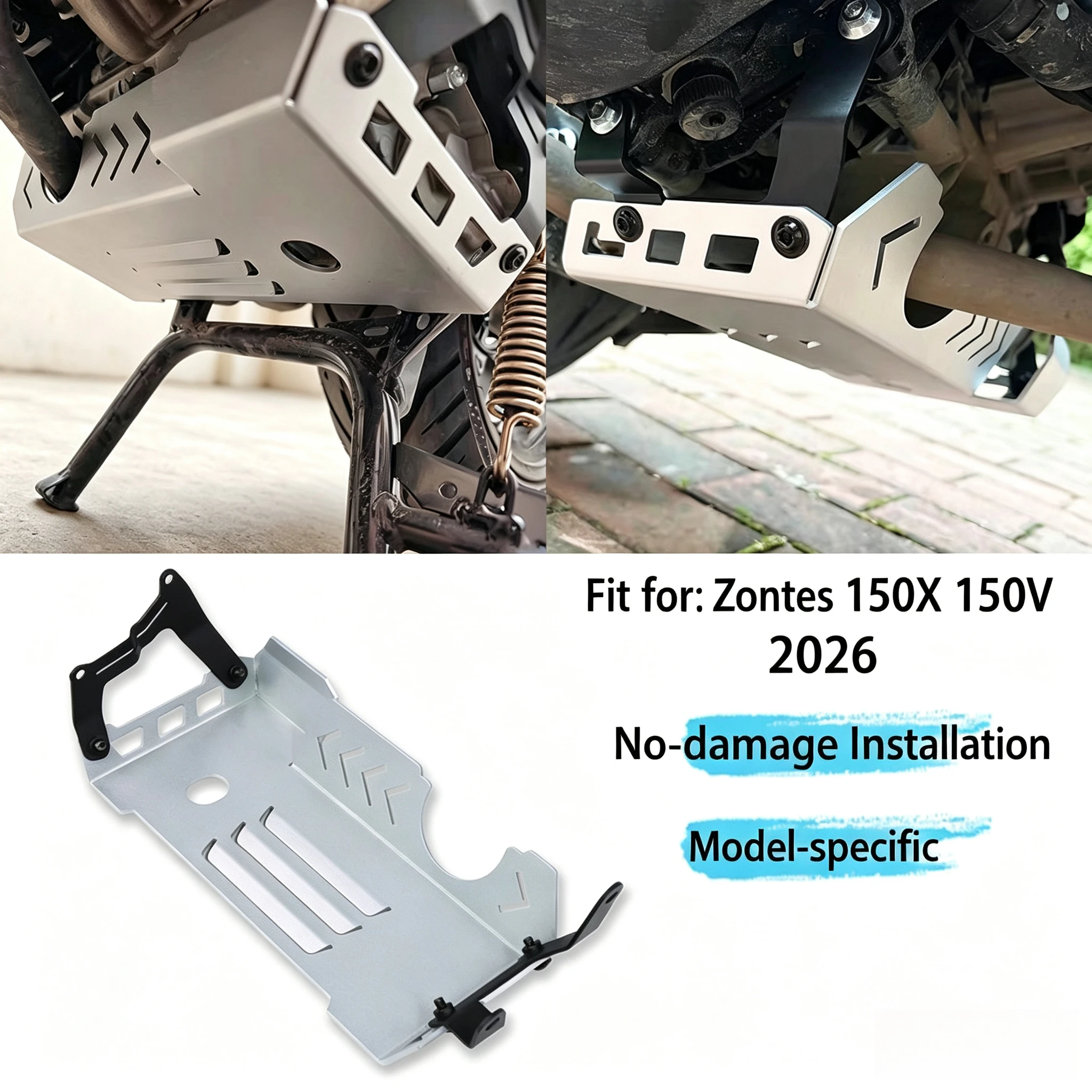 For Zontes 150X 150V, Modified Carbon Steel Engine Chassis Guard Motorcycle Airflow Cover Accessories