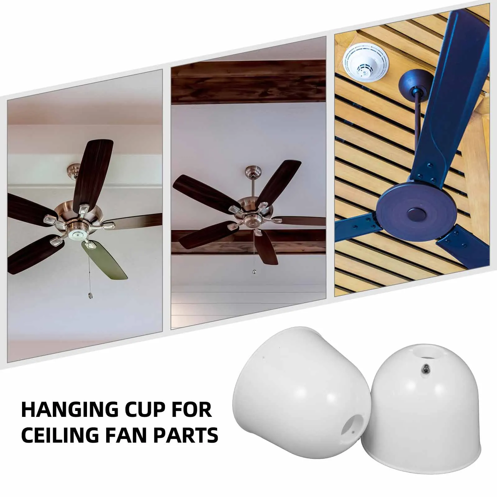 

2 Pcs Ceiling Fan Accessories Dust Cover Protective Cap 22mm Hole Plastic Housing Easy Install Various Brands Compatibility