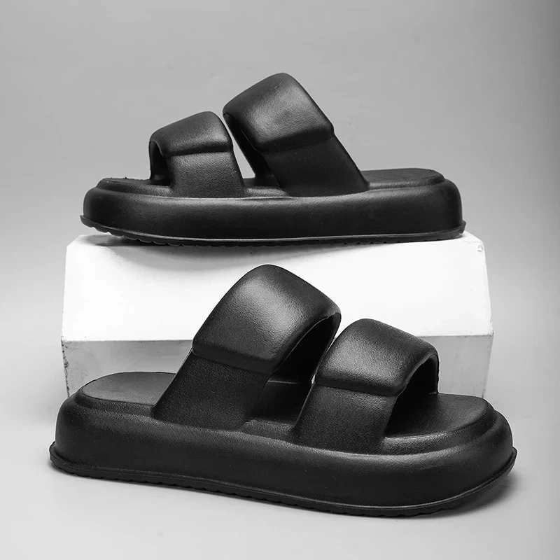 

Couple Trendy Slippers Summer Outdoor Sandals Men's Fashionable Thick Soled Sandals Home Lightweight Comfortable Slippers
