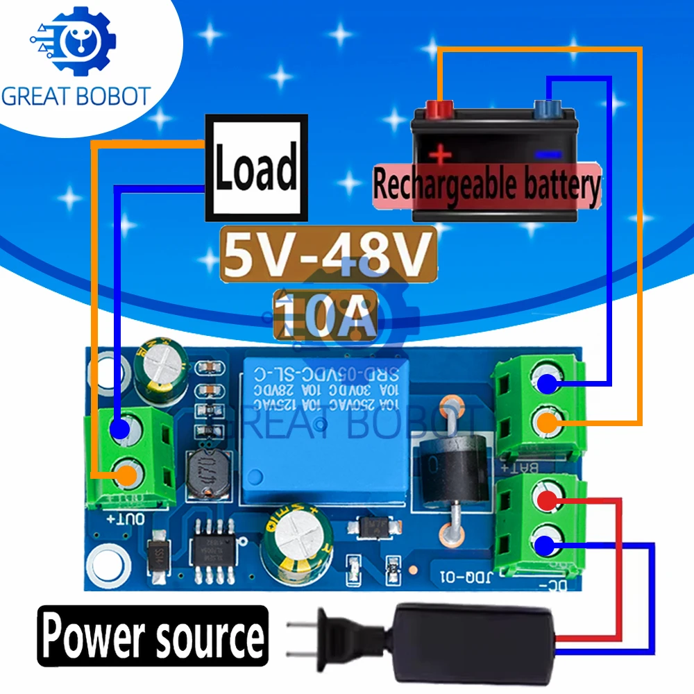 BS YX850 Power failure automatic switching standby battery lithium battery module 5V-48V universal emergency converter