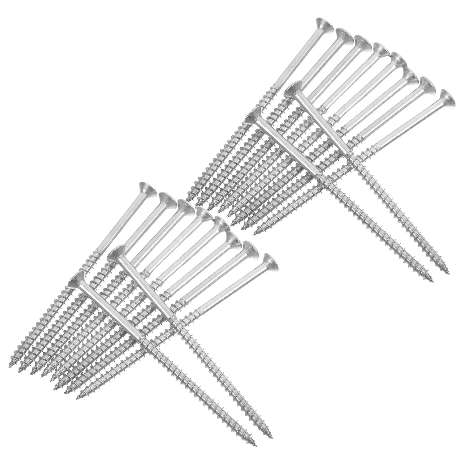 

25Pcs Stainless Steel Self Tapping Screws Half Thread Countersunk Head Reinforced Wood Metalworking Furniture Screws M5