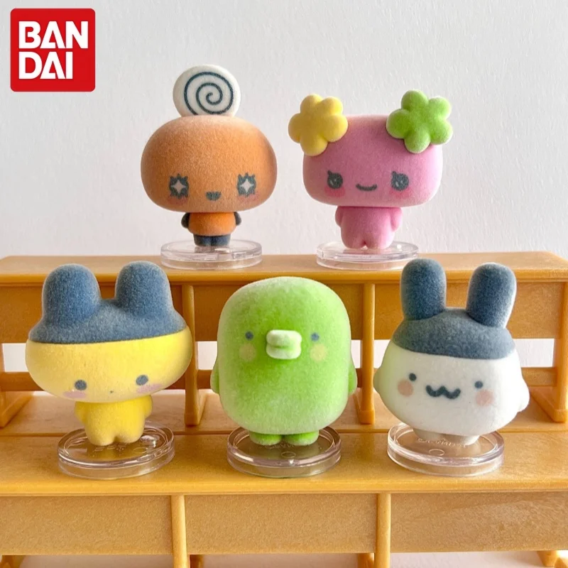 Bandai Original Gashapon Toy Tamagotchi Character Flocking Desktop Ornament Capsule Toys Cartoon Anime Figure Model Toy Gift
