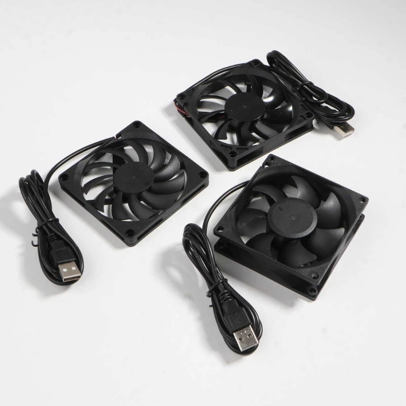 80mm USB Fan 5V DC Brushless Cooling Fans Oil Bearing Fan for 3D Printer Computer Case Fan CPU Coolers DIY Cooling