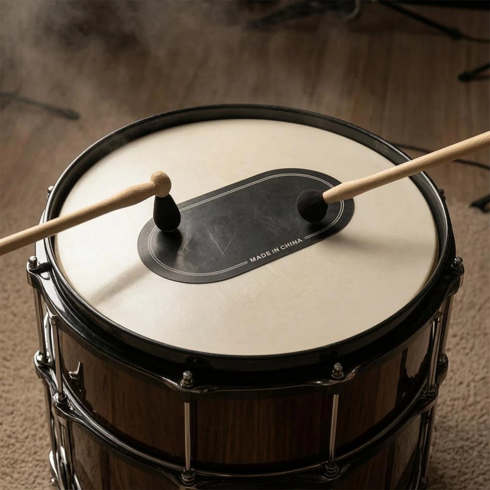 2 Pieces Drum Shielding Pad Easy to Install Drumhead Protector Music Accessory Noise Reduction Instrument Gear