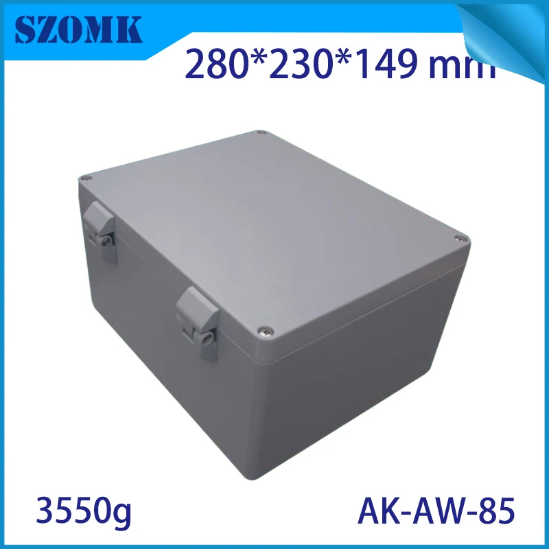 Aluminum Waterproof Connectors Distribution Box for Electronics Diy Design Weatherproof Project Case 280x230x149mm Outdoor Use