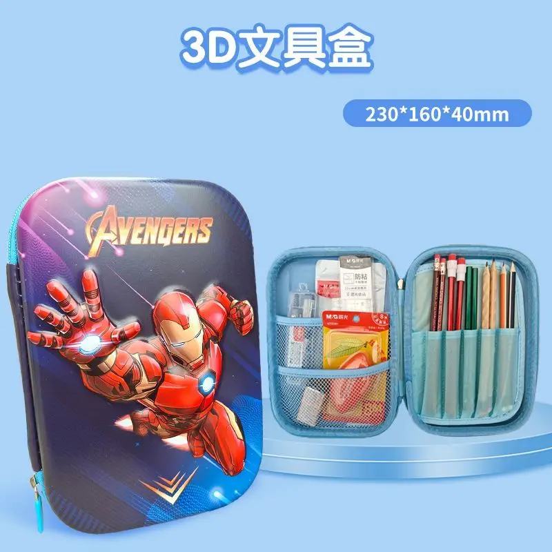 Marvel Spiderman Homem de Ferro Menino Dos Desenhos Animados Criativos Anime Grande Capacidade de Armazenamento À Prova D 'Água e Resistente a Quedas Estojo de Lápis de Papelaria