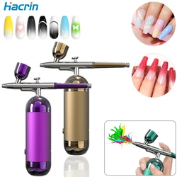 Airbrush With Compressor Airbrush Spray Gun for Painting Modeling Crafts Nail Art Wireless Portable Air Brush Paint Spray Gun