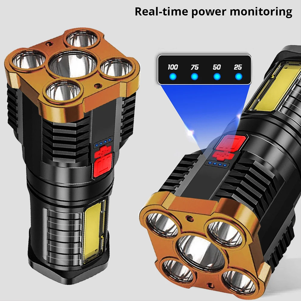 Strong USB ชาร์จไฟฉาย 500LM COB Outdoor Camping ไฟตกปลา