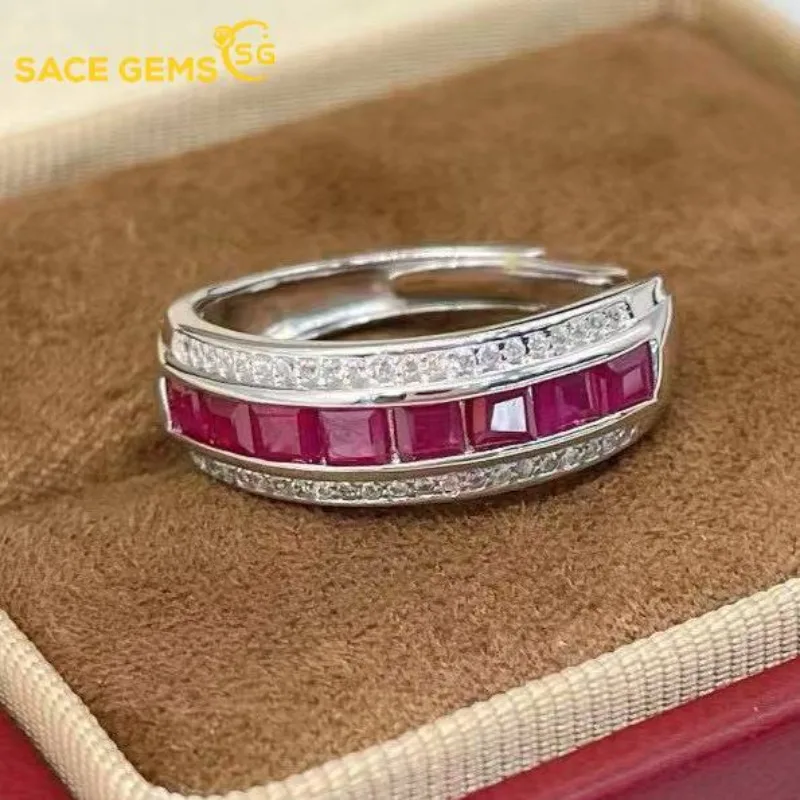 

Кольца SACE GEMS класса люкс из стерлингового серебра 925 пробы с натуральным рубином 2,8 мм для женщин: помолвочные, для коктейльных вечеринок, изысканные ювелирные украшения, подарок