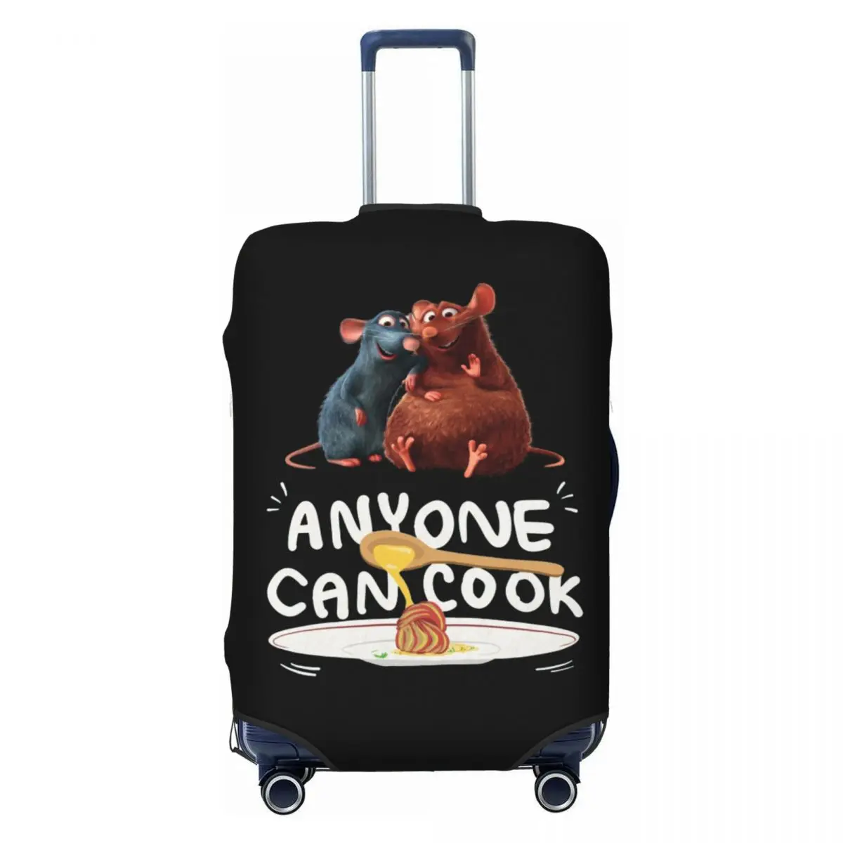 Custom Anyone Can Cook Ratatouille Luggage Cover Protector Cute Ratatouille Remy Travel Suitcase Protective Cover for 18-32 Inch