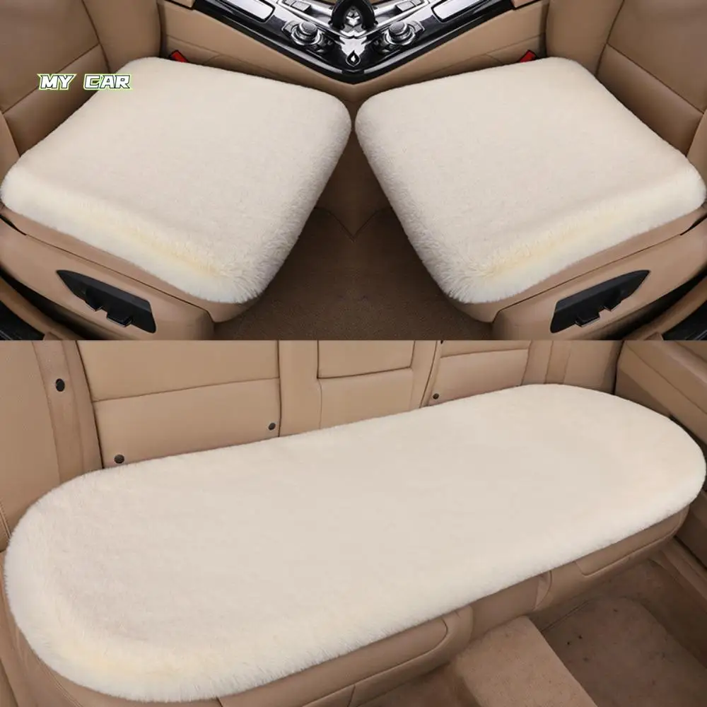 

Universal Fit Warm Plush Car Seat Cover Thick Artificial Rabbit Hair Car Seat Mat Comfortable Faux Fur Car Seat Cover Winter
