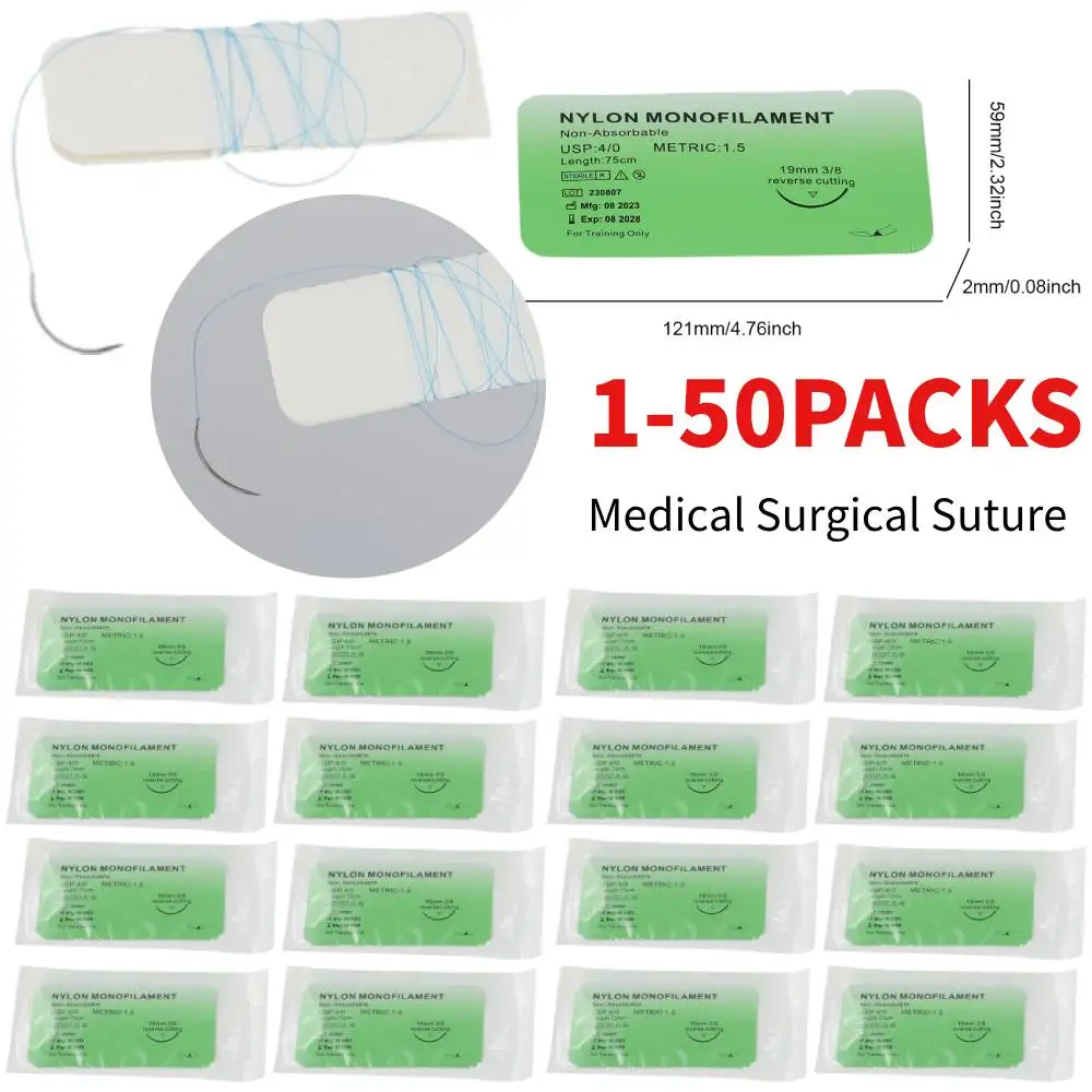 Medical Surgical Suture Nylon Silk Polypropylene Polyester Monofilament Thread Suture Teaching Exercises Demonstrations Practice