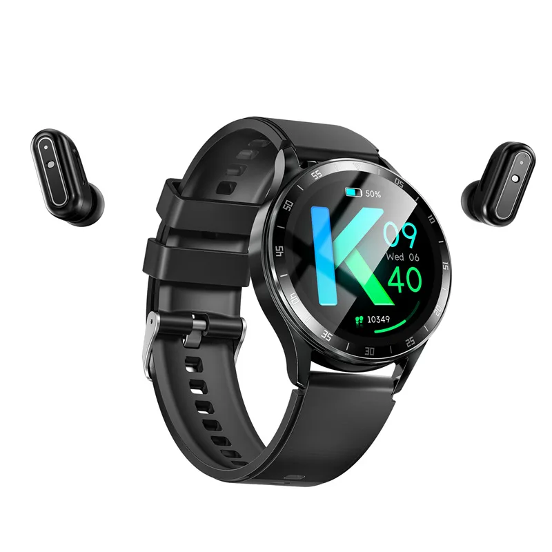 Earphone 2-in-1 Metal Case IP67 Waterproof Flap Sports Pedometer Watch
