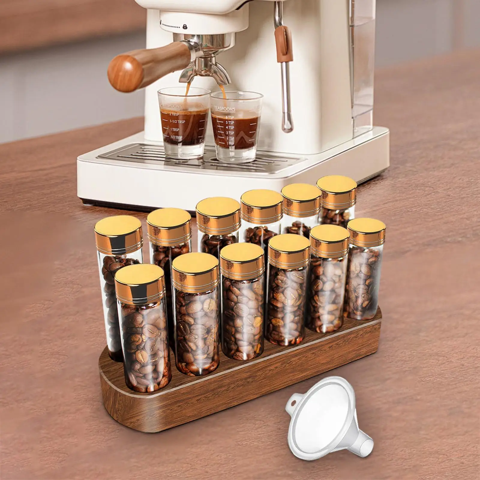 

Single Dose Coffee Bean Storage Tubes Coffee Bean Storage Cellar for Cafe Bar Pantry