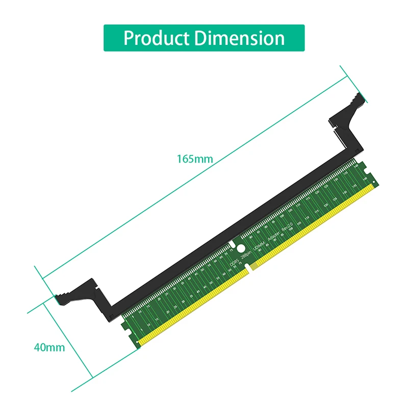 DDR5 RAM Memory Test Card Adapter DDR5 U-DIMM 288Pin Memory Protection Card with Long Latch Expansion Board for Desktop Computer