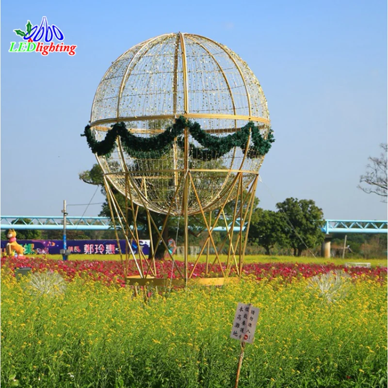 custom.Decoration Customized Outdoor use IP65 High quality Customized LED 3D hot air balloon motif lights