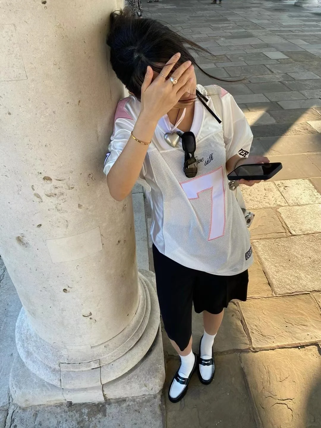 

Свободная футболка ort Sve V-Ne с вышивкой в стиле пэчворк, цвет Blo Star Street Sle, летний женский топ премиум-класса Faion