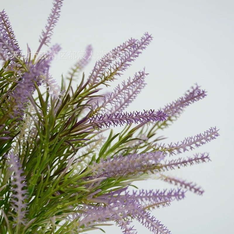 Plastic Stone Pine Handle Bundle Artificial Lavender Fake 7 Forks Simulated Plastic Flower Wedding Home Ornament Fast Delivery