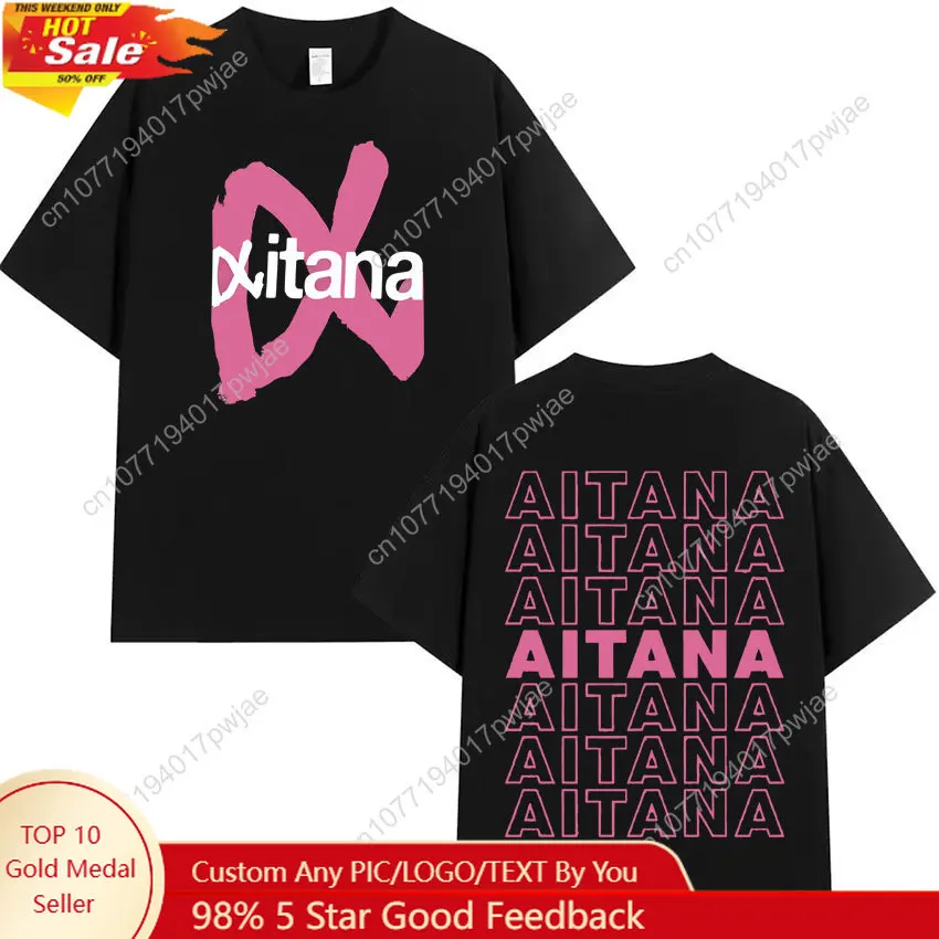 

Summer Hot Sale Trendy 2025 Singer Aitana Ocana Tour Hippie T Shirts Cotton Tshirt Mens Y2K Casual Short Sleeves Tops Streetwear