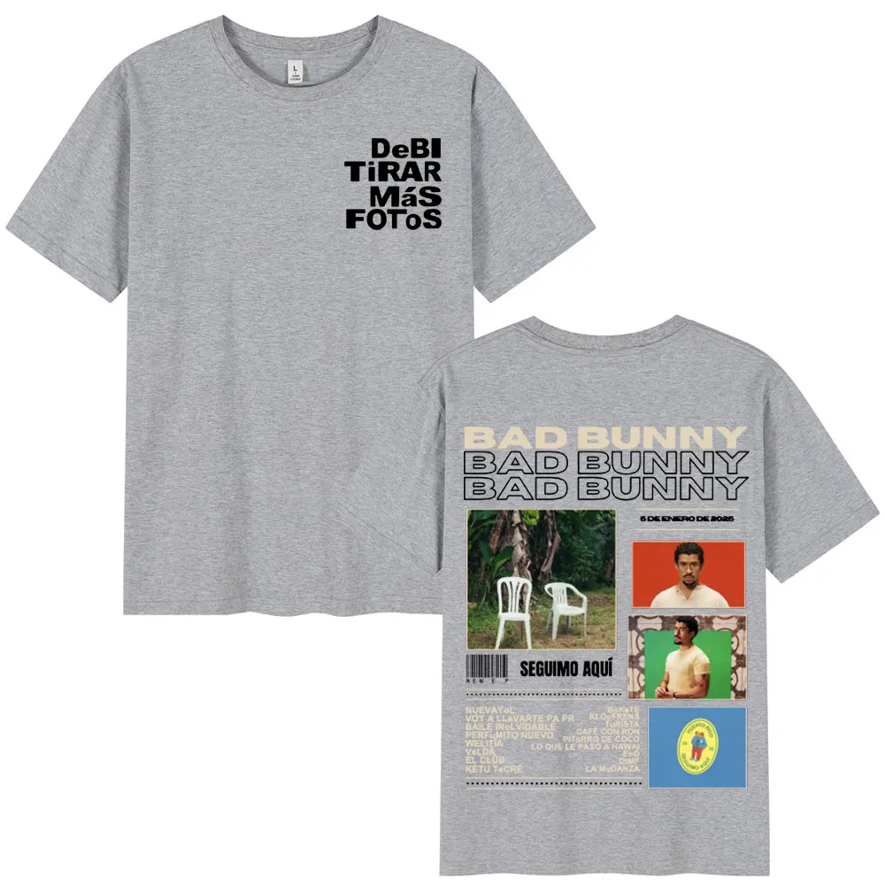 Bad Bunny 2025 DTMF Print T-Shirt Men Women Casual Cotton