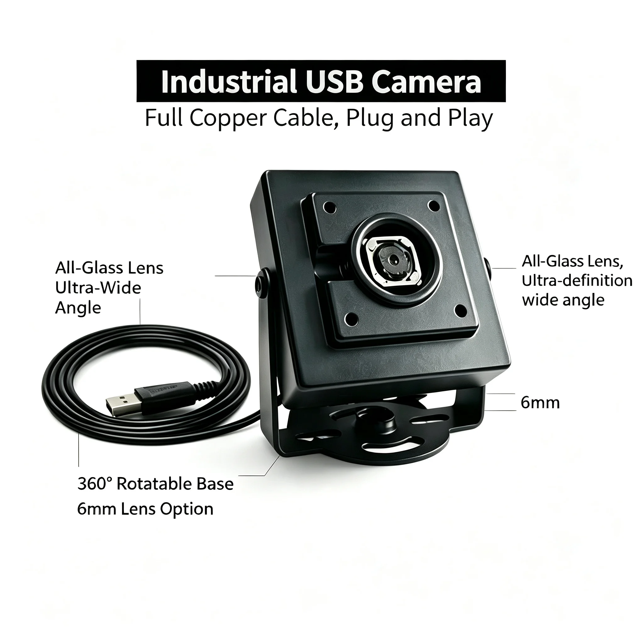 5MP 2K OV5693 Autofocus CCTV Camera Module CMOS Fov USB UVC Plug Play PC Mini Webcam for Creality Falcon 2, Xtool,Lightburn