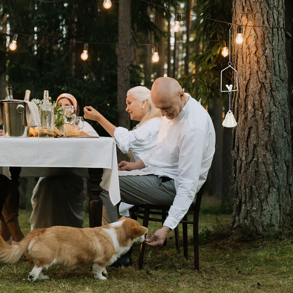 

2 Pcs Wind Chimes Bell Garden for outside Bird Decor Outdoor Ornaments Hanging Windchimes Iron