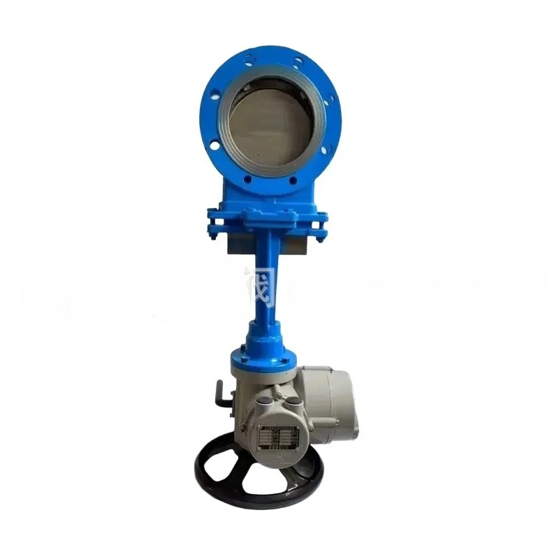Electric Cast Steel Knife Gate Valve PZ973-10C/P Stainless Steel Flapper Valve Slag Slurry Wear Resistance Cut