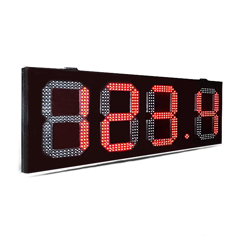 Outdoor LED Digital Screen Oil Price Display 15 Inch 888.8 Format Fuel Price Board for Business Use