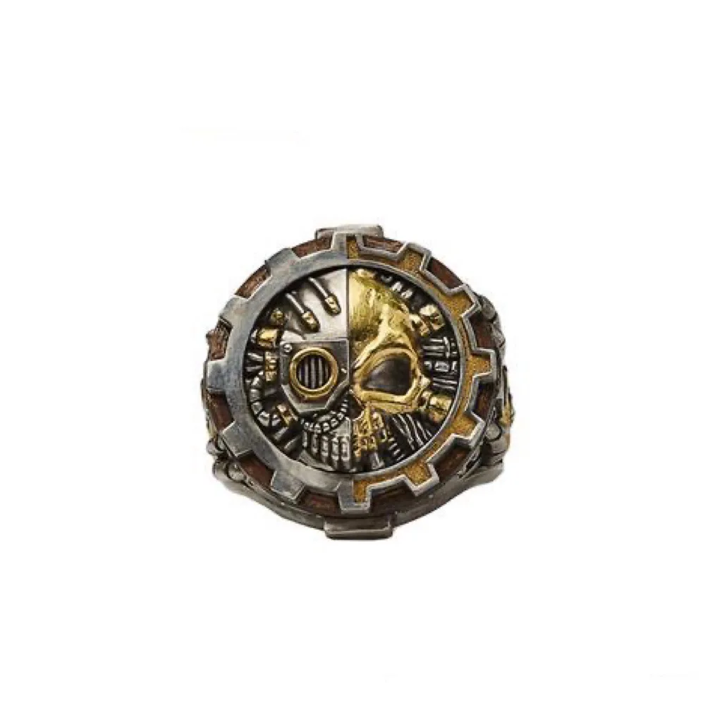 The Seal of Wanji Warhammer 40K Surrounding Silver Jewelry Trend Explosive Ring Personality Domineering Design