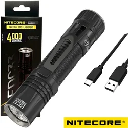 NITECORE EDC33 USB-C Rechargeable 4000Lumens Torch Light Tactical UHi 20 MAX LED Flashlight 450Meters Built-in 4000mAh Battery