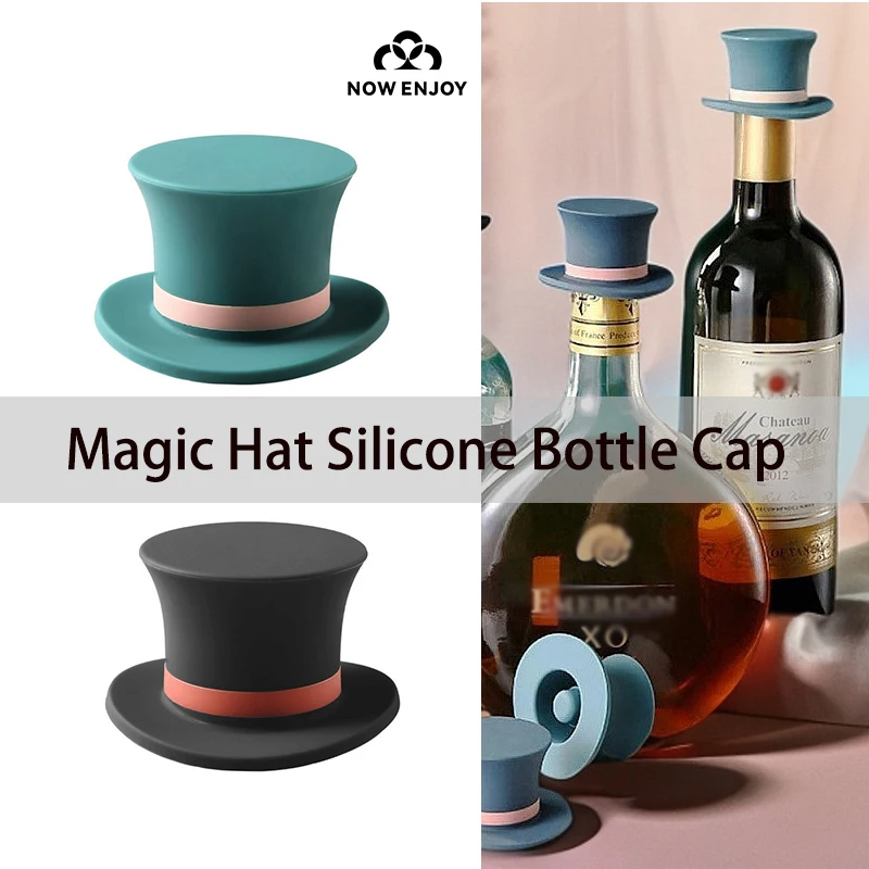 NOW ENJOY 1Pcs Silicone Wine Stoppers Reusable Wine Bottle Caps Vacuum Sealer Plug Champagne Beer Bottle Stopper Kitchen Tools