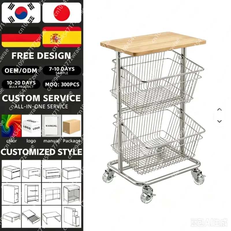 304 Stainless SteelModern Transparent Laundry Basket with Lid and Legs for Underwear Storage