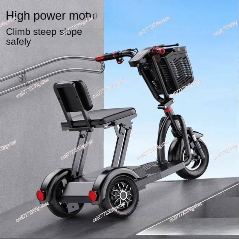 Elderly Scooter Electric Tricycle Battery Car Can Lift Chargable Lithium Battery Foldable and Portable Adult Electric Motorcycle