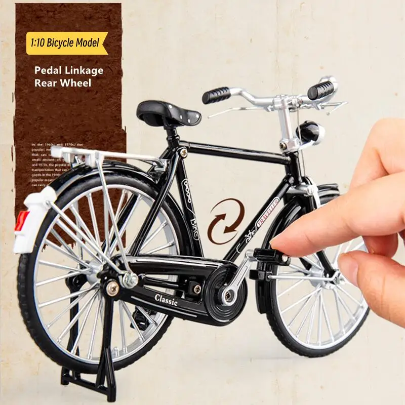 

Mini 1:10 Classic Retro Bicycle Model Alloy Finger Bike Crafts for Home Bedroom Living Room Office Study Decoration Gifts Toy