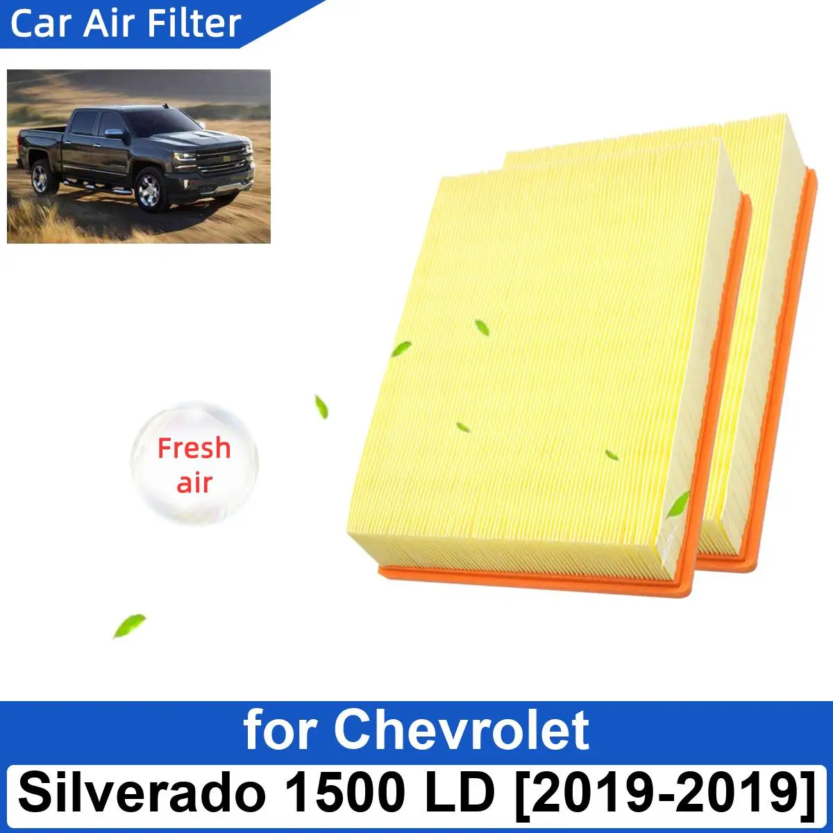 

Car Air Filter for Chevrolet Silverado 1500 LD 2019-2019 Carbon Fiber Cabin Auto Filters CA8755A 15908915 15908916 19166111