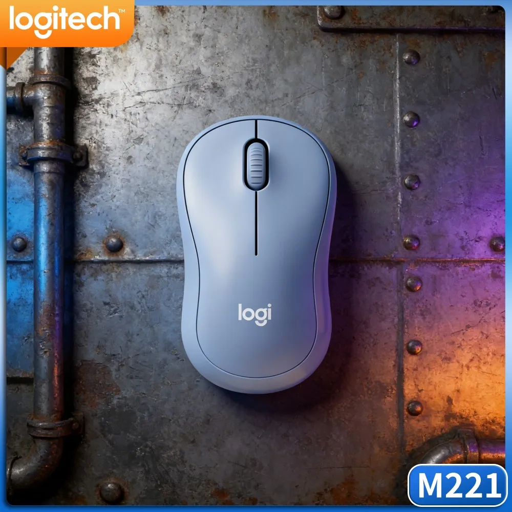 Logitech M221 Silent‑Click Wireless Mouse,2.4G 10M Coverage,Optical Sensor,Nano Dongle,For Desktop Notebook Home Office